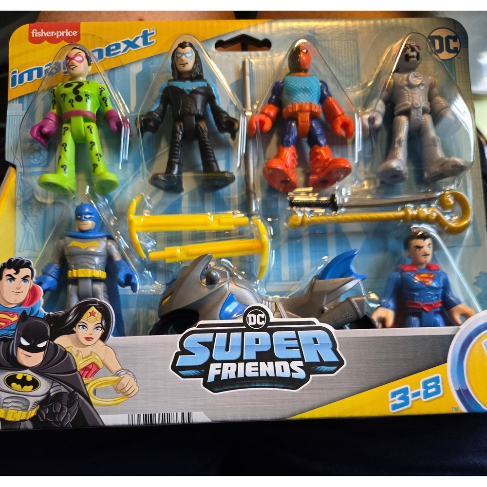 Fisher-Price Imaginext DC Super Friends Deluxe Figure Pack Batman Superman 6pc